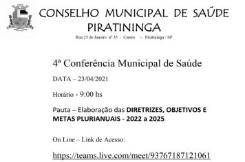 4ª Conferência Municipal de Saúde 