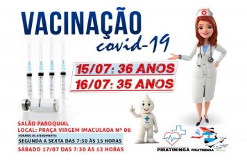 CALENDÁRIO DE VACINAÇÃO CONTRA COVID-19 - 15/07