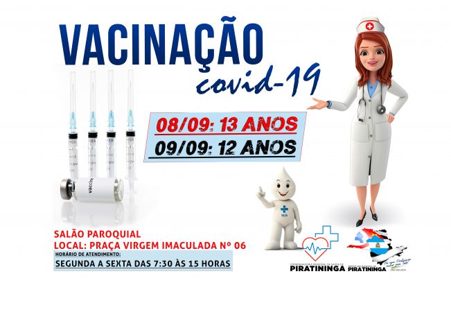 CALENDÁRIO DE VACINAÇÃO CONTRA COVID- ADOLESCENTES - 08/09/2021