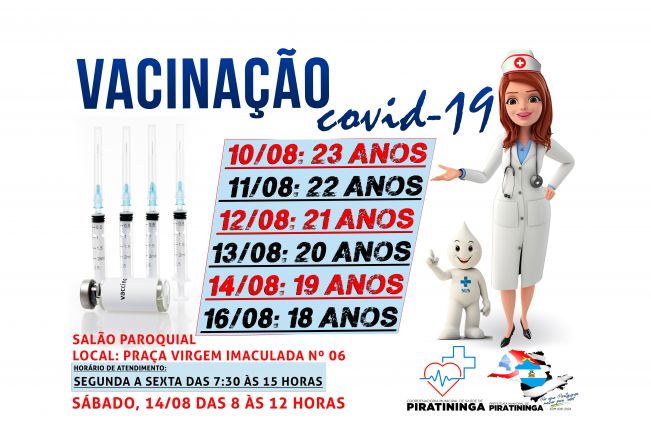 CALENDÁRIO DE VACINAÇÃO CONTRA COVID-19 - 10/08