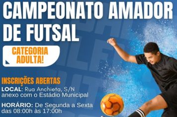 PIRATININGA ABRE INSCRIÇÕES PARA CAMPEONATO MUNICIPAL DE FUTSAL AMADOR