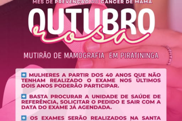 OUTUBRO ROSA EM PIRATININGA