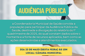 AUDIÊNCIA PÚBLICA DA SAÚDE