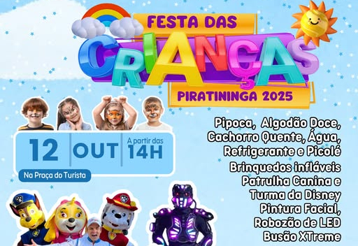 VEM AÍ UM DIA ESPECIAL EM PIRATININGA!