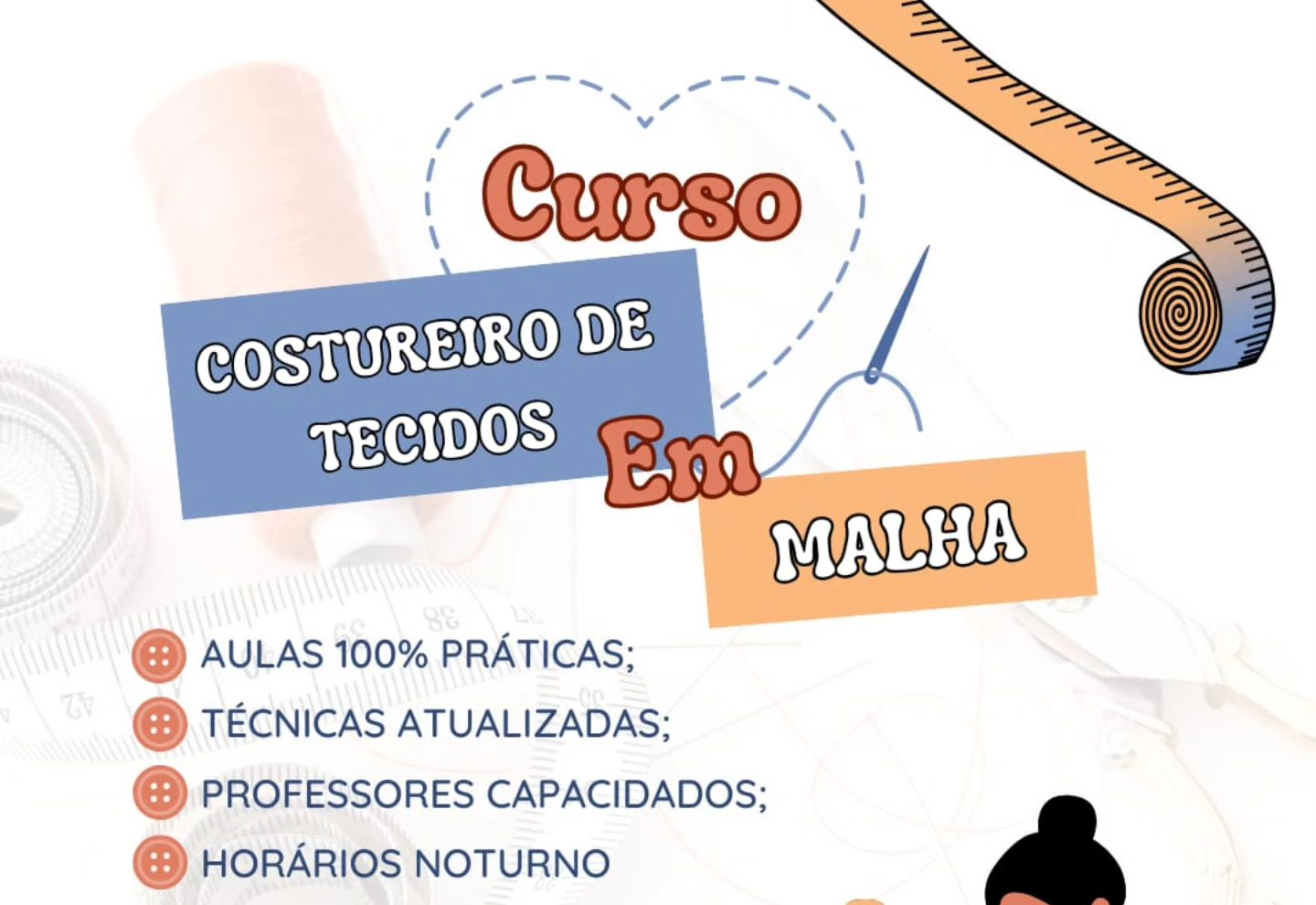 *Curso: COSTUREIRO DE TECIDOS EM MALHA*