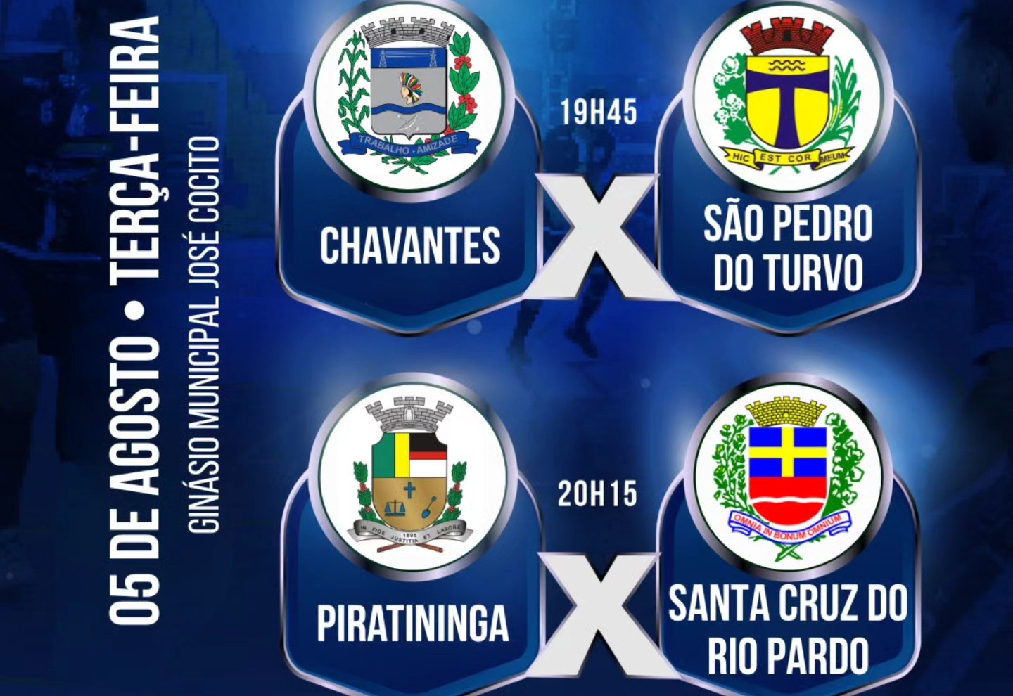 Nesta terça-feira acontece mais uma rodada da Copa CIVAP Futsal 2025, em Piratininga/SP.